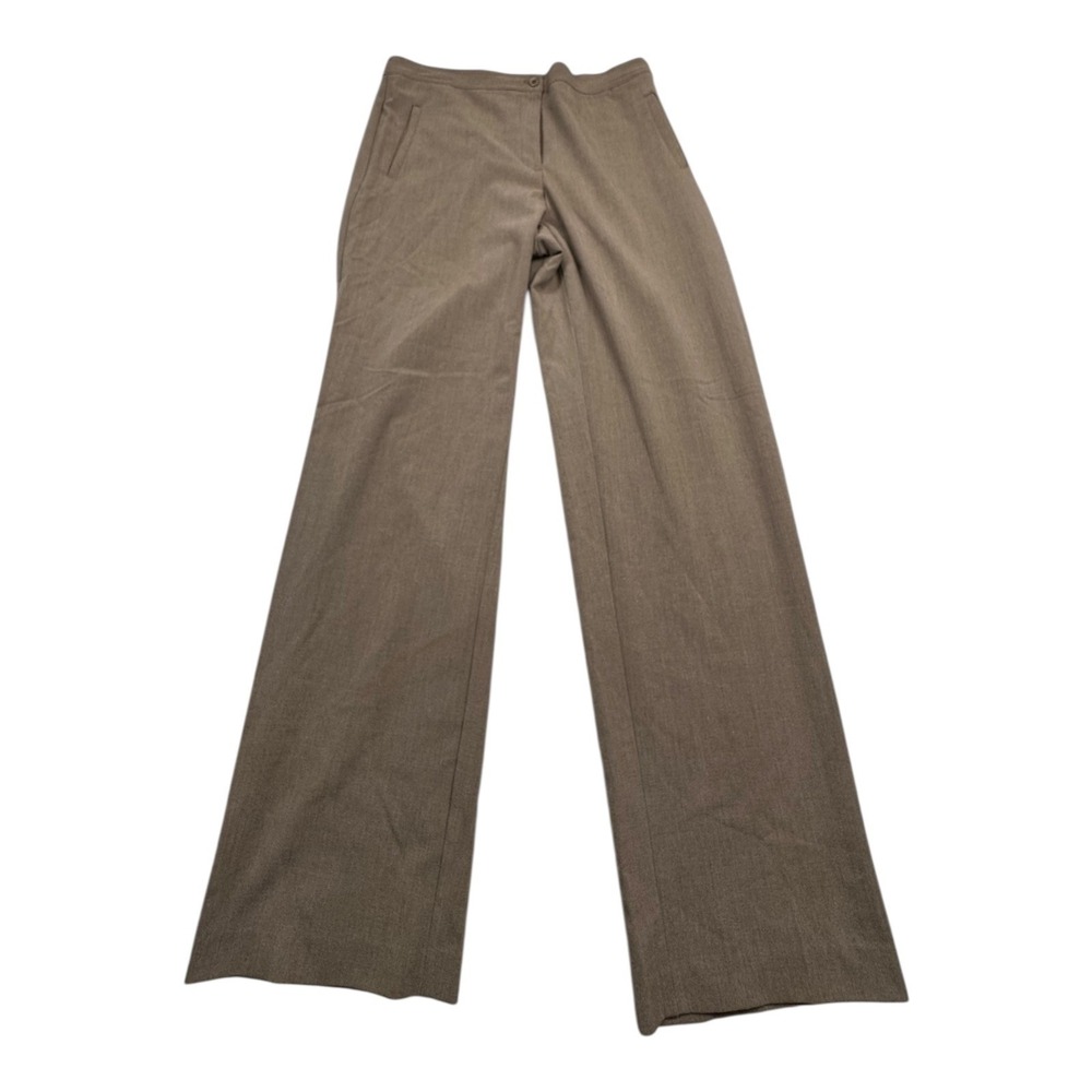 BRIGGS NEW YORK Womens Tan Wide Leg Trousers Pants Size 12 Polyester‎ Spandex